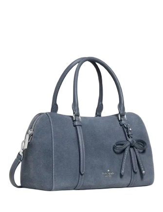 Kate Spade New York Monroe Suede Satchel Bag Cinder Grey