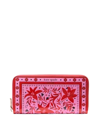 Kate Spade New York Morgan Bandana Zip-around Continental Wallet Pink