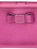 Kate Spade New York Morgan Bow Metallic Small Slim Bifold Wallet Bikini Pink