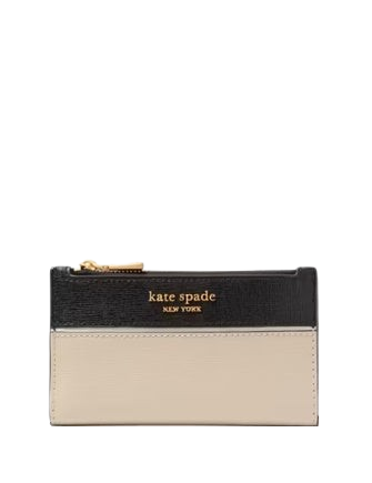 Kate Spade New York Morgan Colorblocked Small Slim Bifold Wallet Earthenware Black