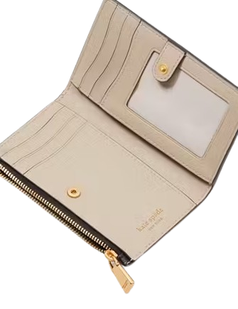 Kate Spade New York Morgan Colorblocked Small Slim Bifold Wallet Earthenware Black