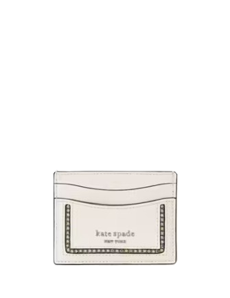 Kate Spade New York Morgan Crystal Inlay Cardholder Parchment