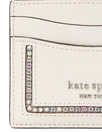 Kate Spade New York Morgan Crystal Inlay Cardholder Parchment