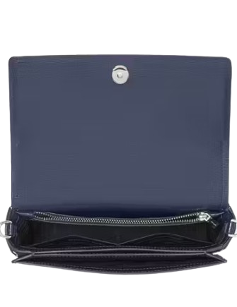 Kate Spade New York Morgan Daisy Dot Flap Chain Wallet Parisian Navy