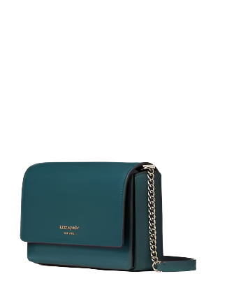 Kate Spade New York Morgan Flap Chain Wallet Artesian Green