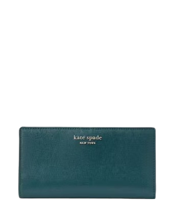 Kate Spade New York Morgan Slim Bifold Wallet Artesian Green 