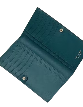 Kate Spade New York Morgan Slim Bifold Wallet Artesian Green 