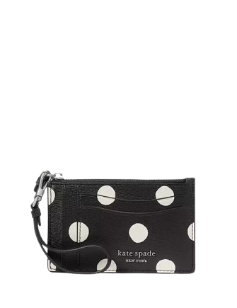 Kate Spade New York Morgan Sunshine Dot Card Case Wristlet Black