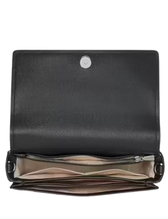 Kate Spade New York Morgan Sunshine Dot Faux Leather Flap Chain Wallet Black