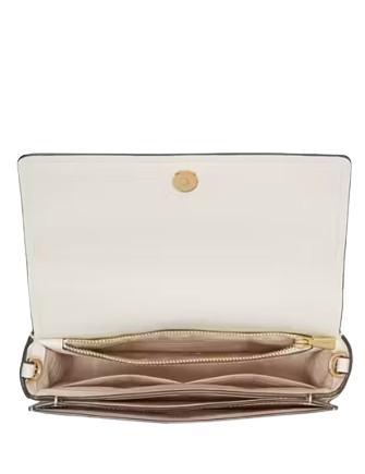 Kate Spade New York Morgan Sunshine Floral Printed Flap Chain Wallet Cream