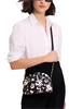 Kate Spade New York Morgan Tropical Foliage Double Zip Dome Crossbody Black