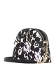 Kate Spade New York Morgan Tropical Foliage Double Zip Dome Crossbody Black