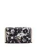 Kate Spade New York Morgan Tropical Foliage Flap Chain Wallet Black 