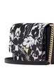 Kate Spade New York Morgan Tropical Foliage Flap Chain Wallet Black 