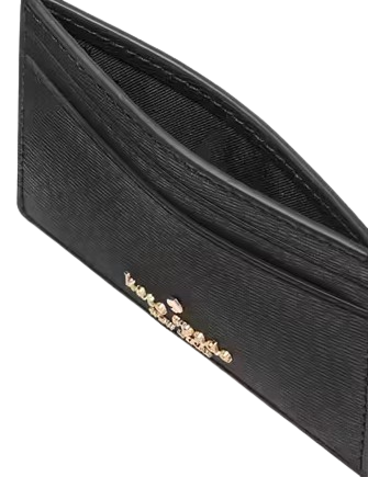 Kate Spade New York NYC Big Apple Small Slim Card Holder Black 