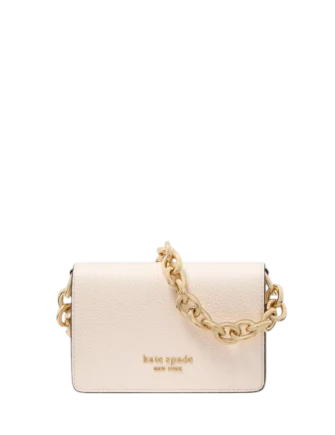 Kate Spade New York Natasha Chain Card Case Crossbody Parchment