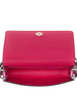 Kate Spade New York Natasha Metallic Pebbled Leather Chain Card Case Crossbody Bikini Pink