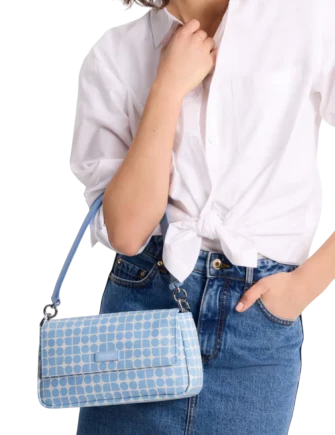 Kate Spade New York Noel Jacquard Convertible Crossbody Astral Blue 
