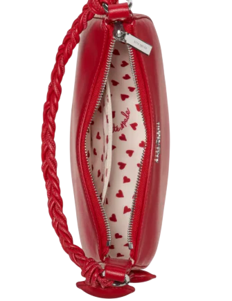 Kate Spade New York Nova Braided Strap Shoulder Bag Cherry Rouge