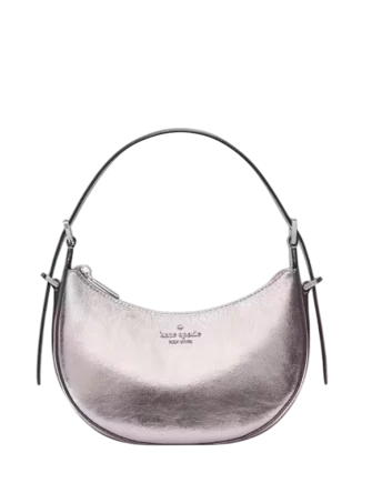 Kate Spade New York Nova Crinkle Metallic Small Crescent Shoulder Bag