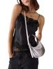 Kate Spade New York Nova Crinkle Metallic Small Crescent Shoulder Bag Lilac Moonlight