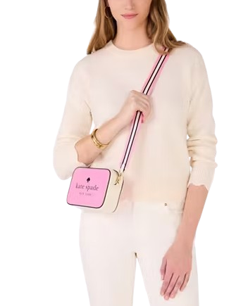 Kate Spade New York Oh Snap Colorblock Mini Camera Bag Surf Pink