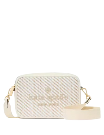 Kate Spade New York Oh Snap Straw Camera Bag Meringue