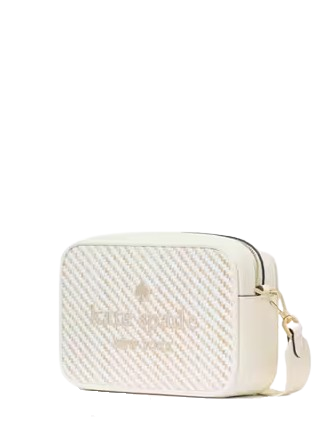 Kate Spade New York Oh Snap Straw Camera Bag Meringue
