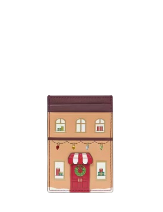 Kate Spade New York Oh What Fun Gingerbread House Small Slim Cardholder