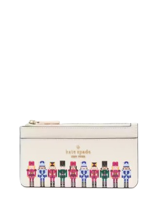 Kate Spade New York Oh What Fun Nutcracker Large Slim Cardholder Meringue