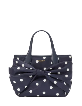 Kate Spade New York On Purpose Polka Dot Bow Tote Rich Navy 