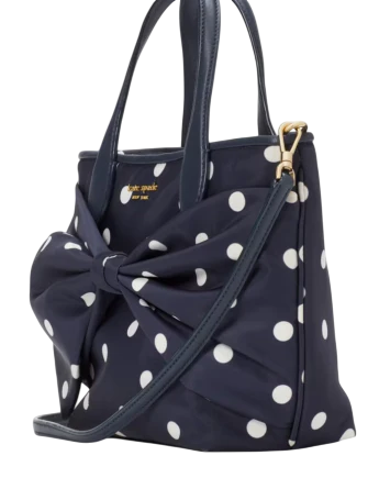Kate Spade New York On Purpose Polka Dot Bow Tote Rich Navy