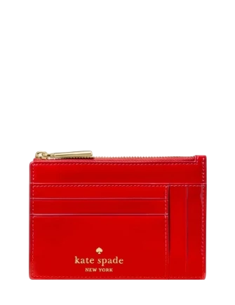 Kate Spade New York Patent Large Slim Card Holder KS Bright Red 