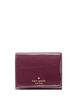 Kate Spade New York Patent Small L-zip Flap Wallet Deep Cherry 