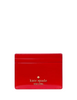 Kate Spade New York Patent Small Slim Card Holder KS Bright Red 