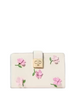 Kate Spade New York Phoebe Floral Applique Turnlock Medium Wallet Meringue