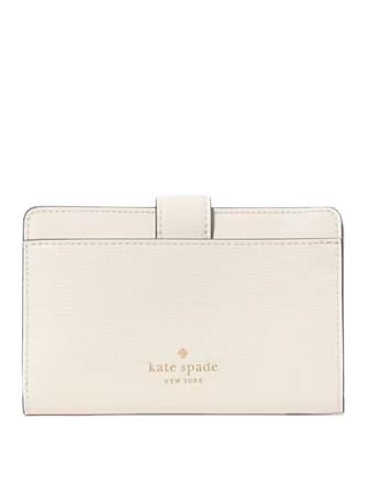 Kate Spade New York Phoebe Floral Applique Turnlock Medium Wallet Meringue