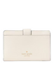 Kate Spade New York Phoebe Floral Applique Turnlock Medium Wallet Meringue