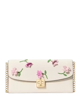 Kate Spade New York Phoebe Floral Applique Turnlock Wallet