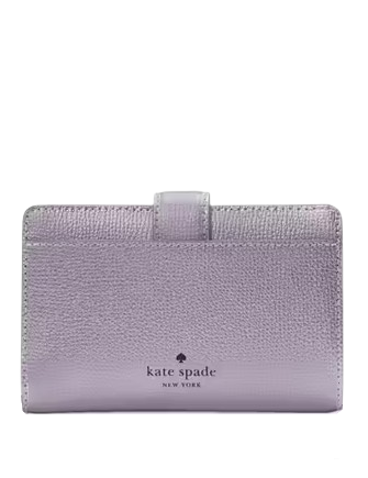 Kate Spade New York Phoebe Metallic Medium Wallet Light Candied Flower