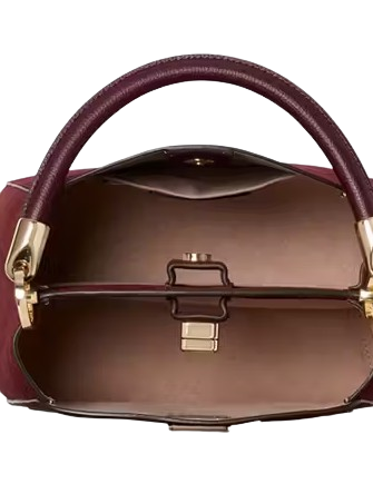 Kate Spade New York Phoebe Suede Floral Applique Small Top Handle Satchel Dark Merlot