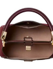 Kate Spade New York Phoebe Suede Floral Applique Small Top Handle Satchel Dark Merlot