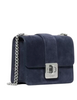 Kate Spade New York Phoebe Suede Turnlock Mini Flap Crossbody Blazer Blue