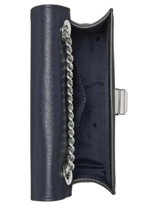 Kate Spade New York Phoebe Suede Turnlock Mini Flap Crossbody Blazer Blue