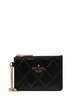 Kate Spade New York Quilted Key Ring Card Holder Black