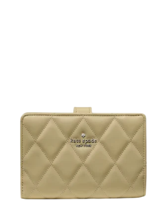 Kate Spade New York Quilted Medium Bifold Wallet Elm