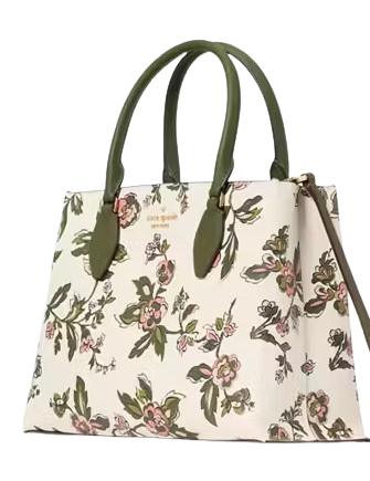 Kate Spade New York Rae Floral Medium Satchel  Meringue 