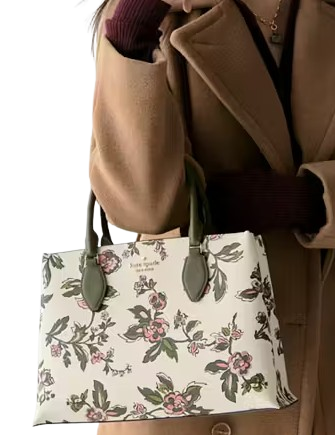 Kate Spade New York Rae Floral Medium Satchel  Meringue 