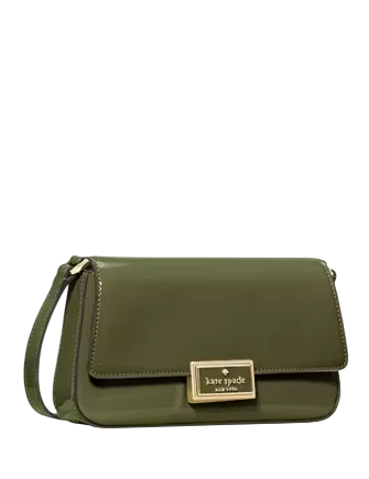 Kate Spade New York Reegan Patent Mini Flap Crossbody Enchanted Green