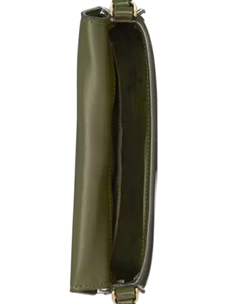 Kate Spade New York Reegan Patent Mini Flap Crossbody Enchanted Green